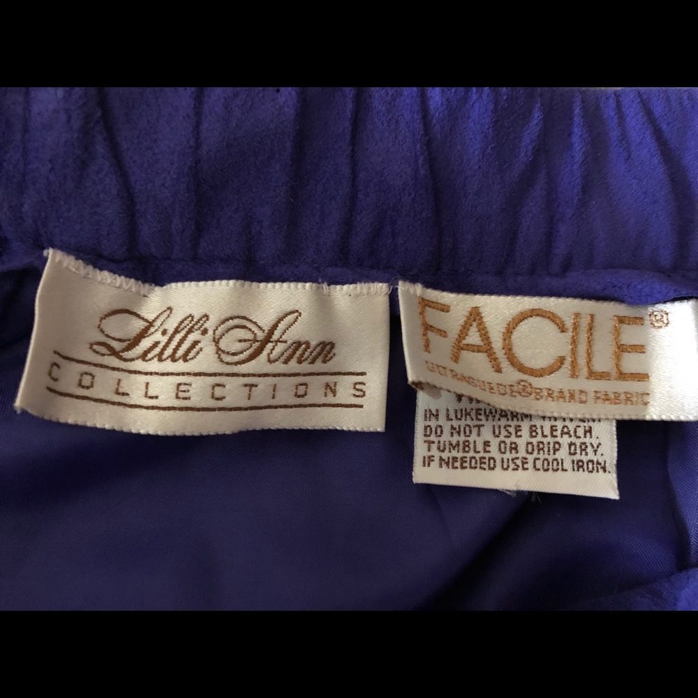 Lilli Ann Collections Vintage Skirt Size M Ultrasuede Facile Flared Casual - Picture 11 of 12